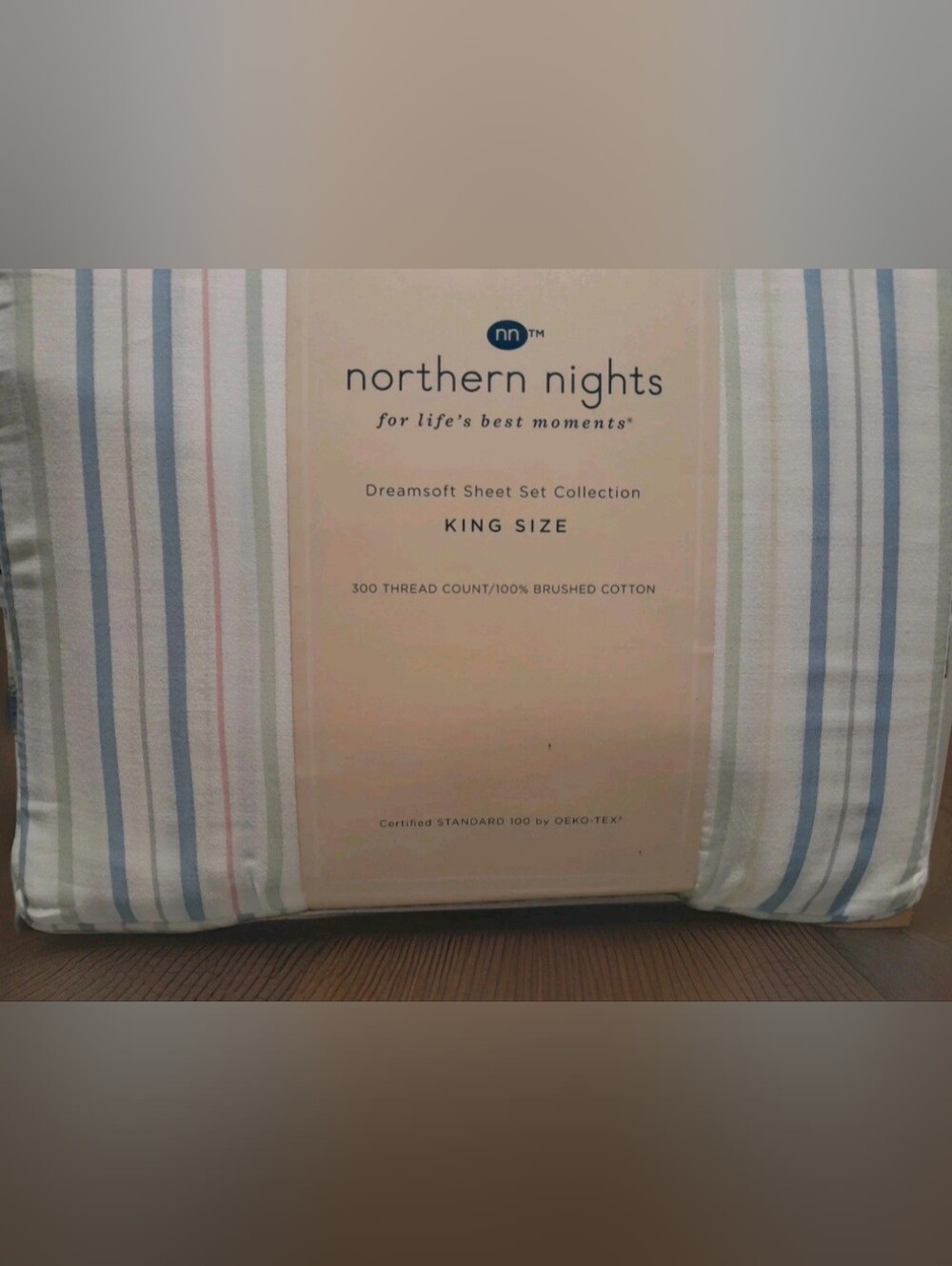 BRAND NEW NORTHERN NIGHTS 300 THREAD COUNT BRUSHED 100% COTTON KING SHEET SET
